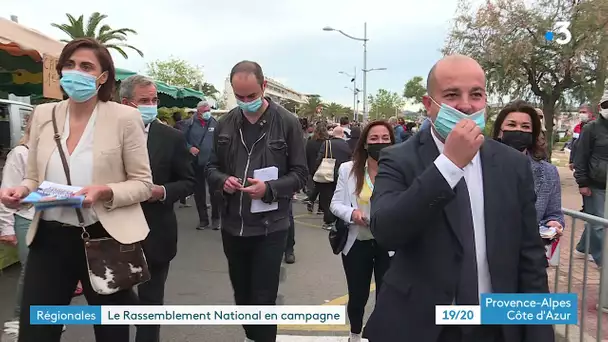 Thierry Mariani, tête de liste Rassemblement National en campagne à Fréjus