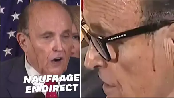 L'avocat de Trump Rudy Giuliani dégouline pendant une conférence de presse surréaliste