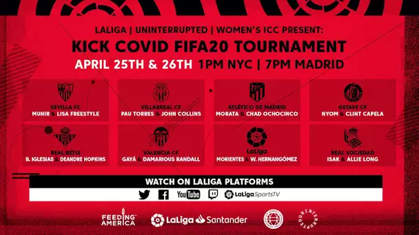 Kick COVID FIFA 20 Tournament with LaLiga, NBA & NFL stars!