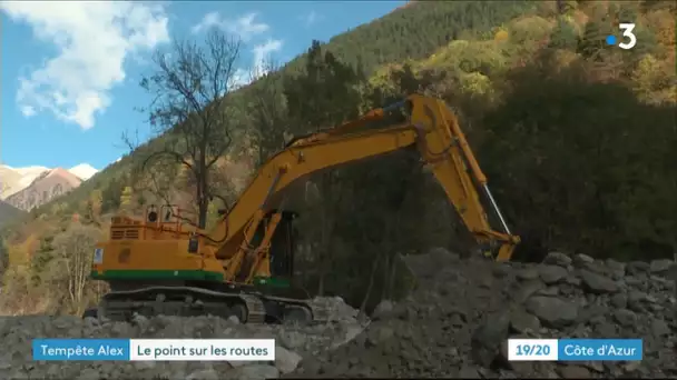 Tempête Alex : visite des travaux par la Métropole et le département dans la Vésubie