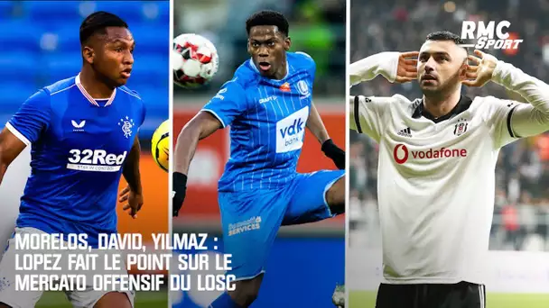 Morelos, David, Yilmaz : Lopez fait le point sur le mercato offensif du Losc