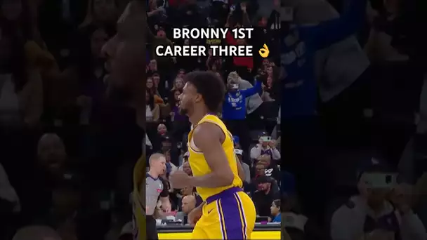 Bronny hits his first NBA Three 👌