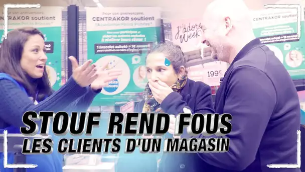 STOUF REND FOU LES CLIENTS D'UN MAGASIN - CAMERA CACHÉE