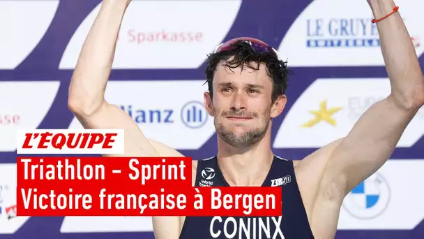 Triathlon - Dorian Coninx remporte pour une petite seconde l'étape de Coupe du monde de Bergen