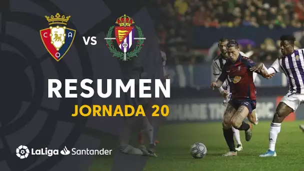 Resumen de CA Osasuna vs Real Valladolid (0-0)