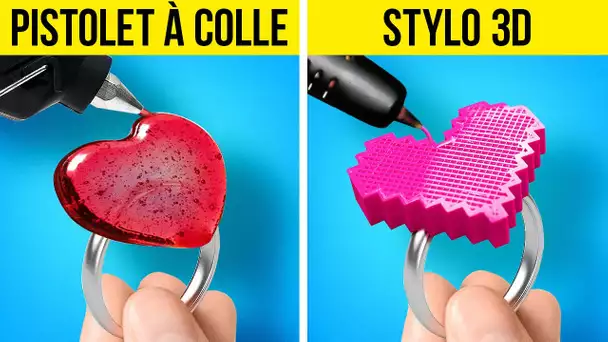 PISTOLET À COLLE VS STYLO 3D ! | BATAILLE ÉPIQUE DE CRÉATIONS COLORÉES ET IDÉES DIY